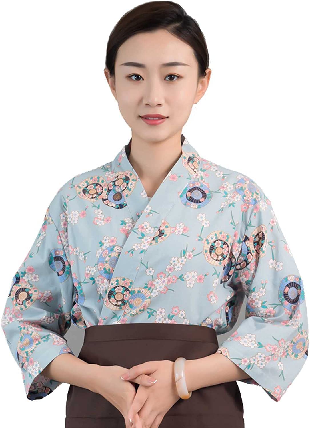 Amazon.co.jp: Stylish Uniforms 寿司シェフコート女性着物襟日本七分